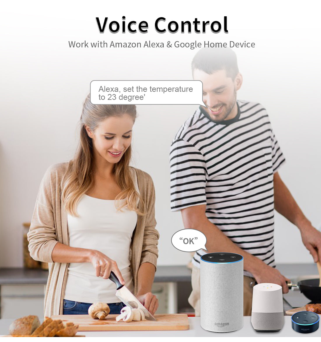 WiFi pametni termostat stakleni panel - zlatni