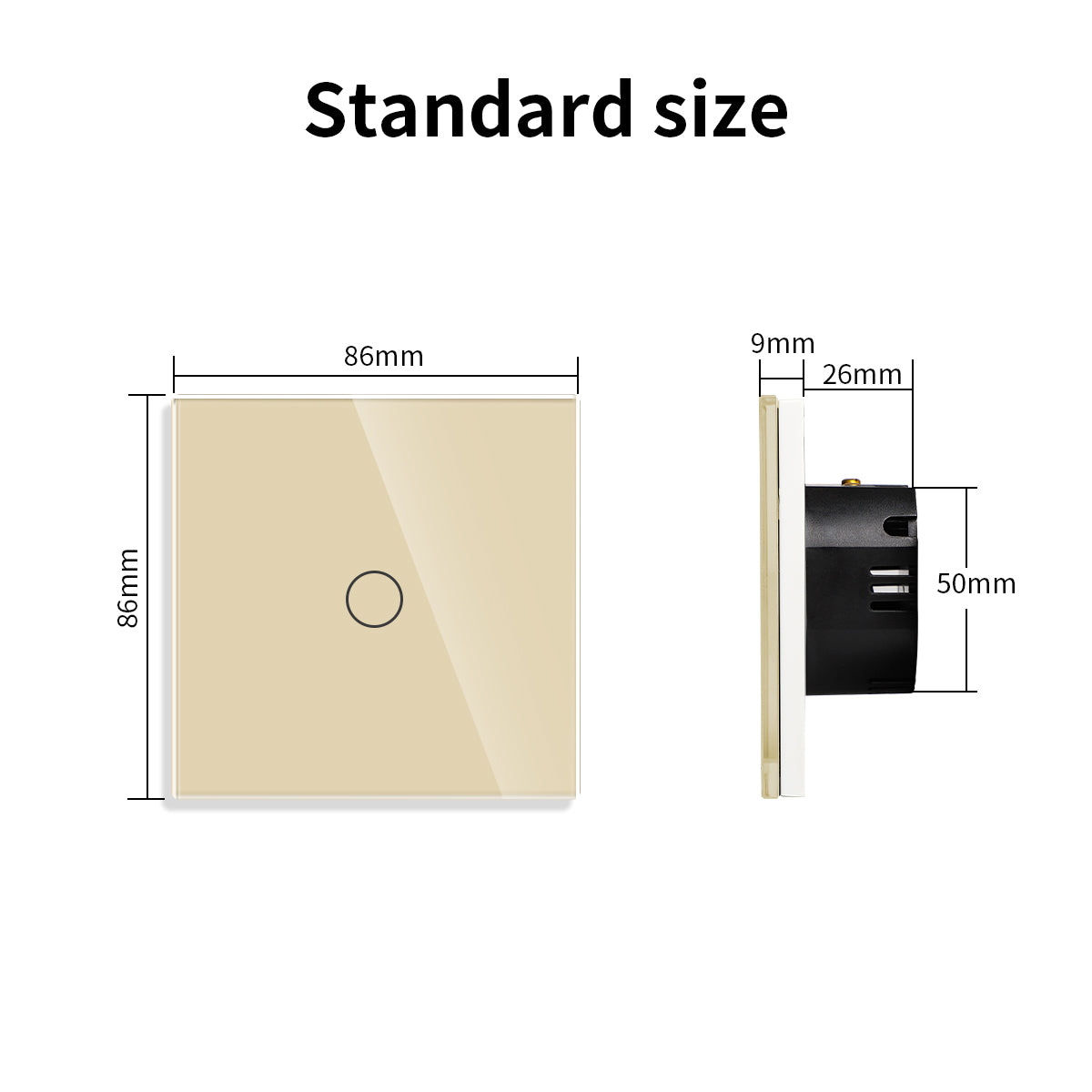 wifi touch prekidac 1 taster zlatni 04