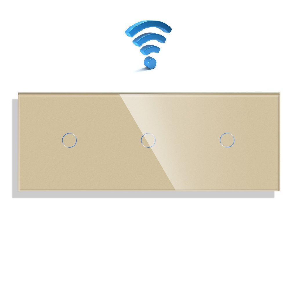 wifi touch prekidac zlatni 1+1+1 taster 02