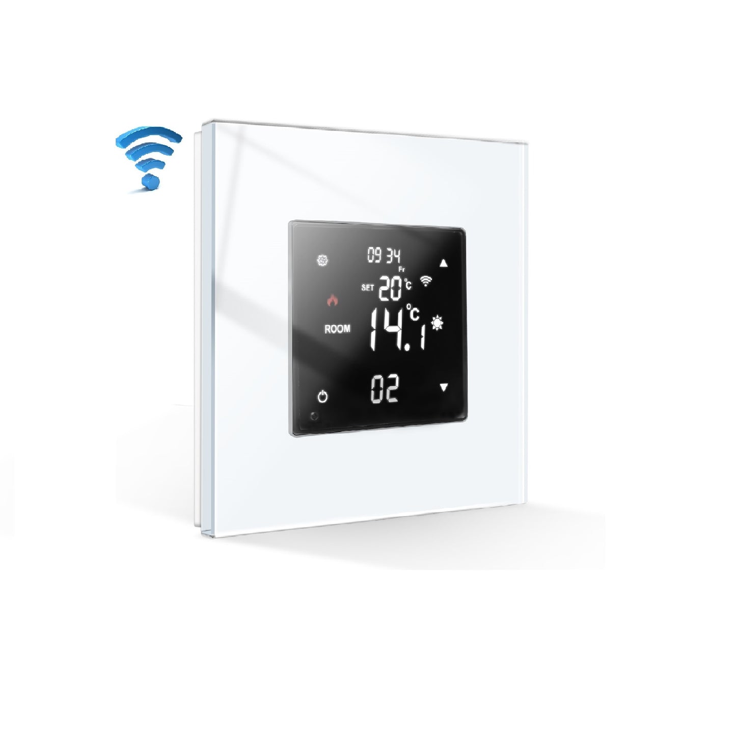 Wi-Fi termostat stakleni panel - beli