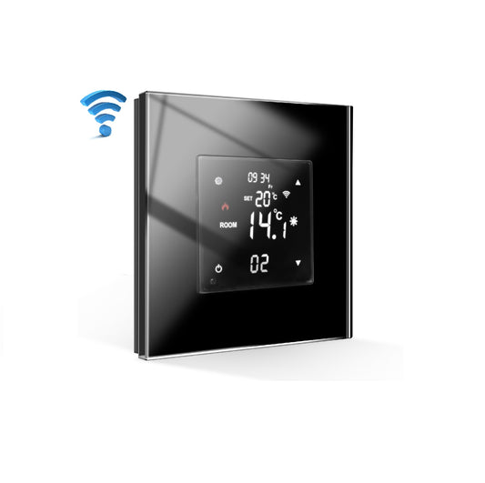 Wi-Fi temostat stakleni panel - crni