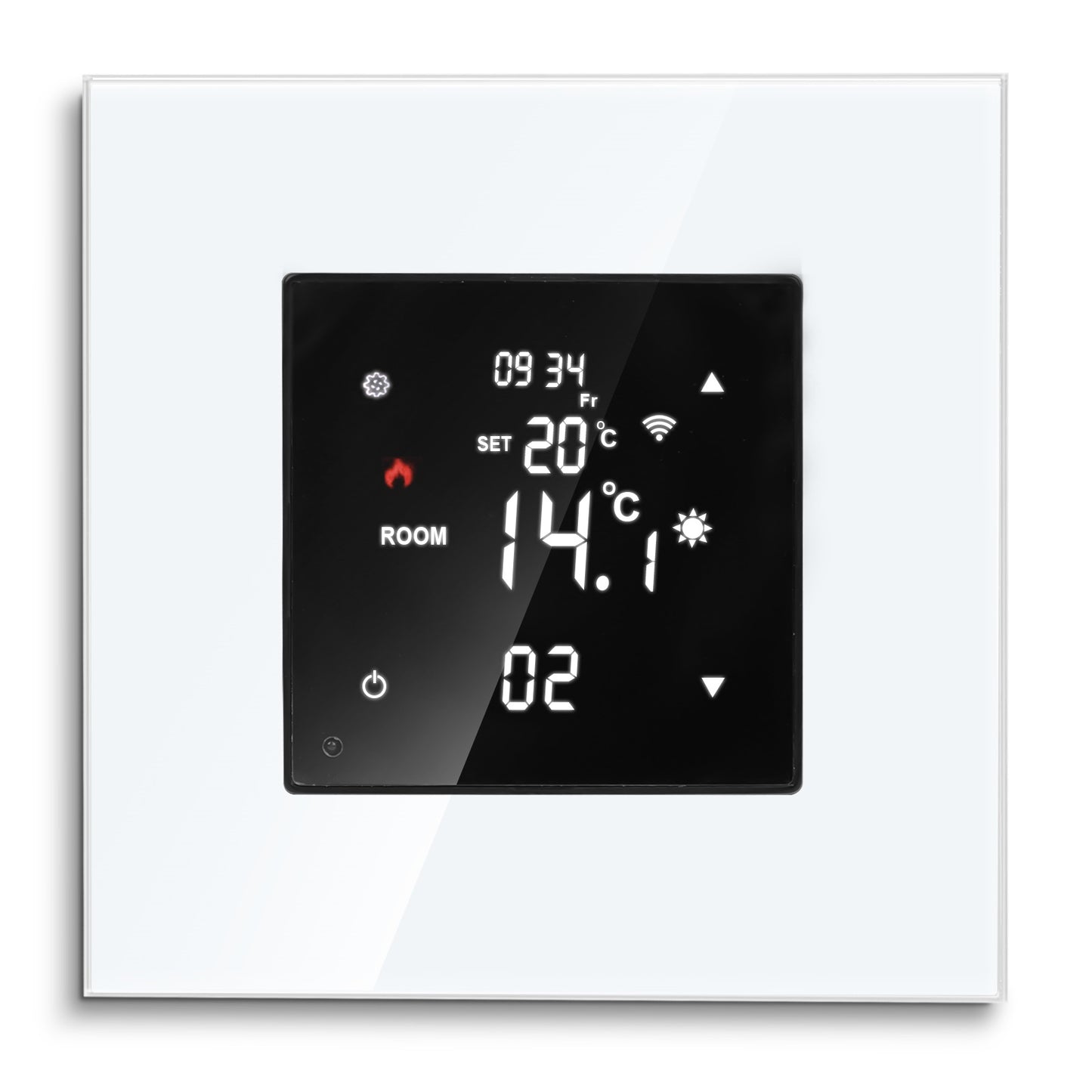 Wi-Fi termostat stakleni panel - beli