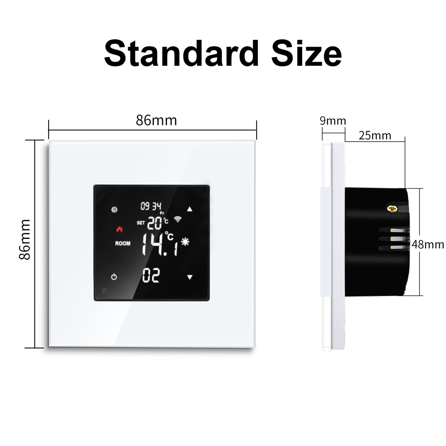 Wi-Fi termostat stakleni panel - beli