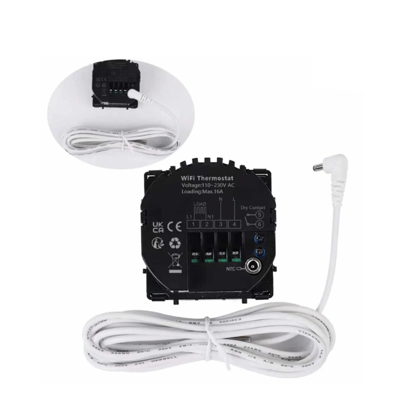Wi-Fi termostat stakleni panel - beli