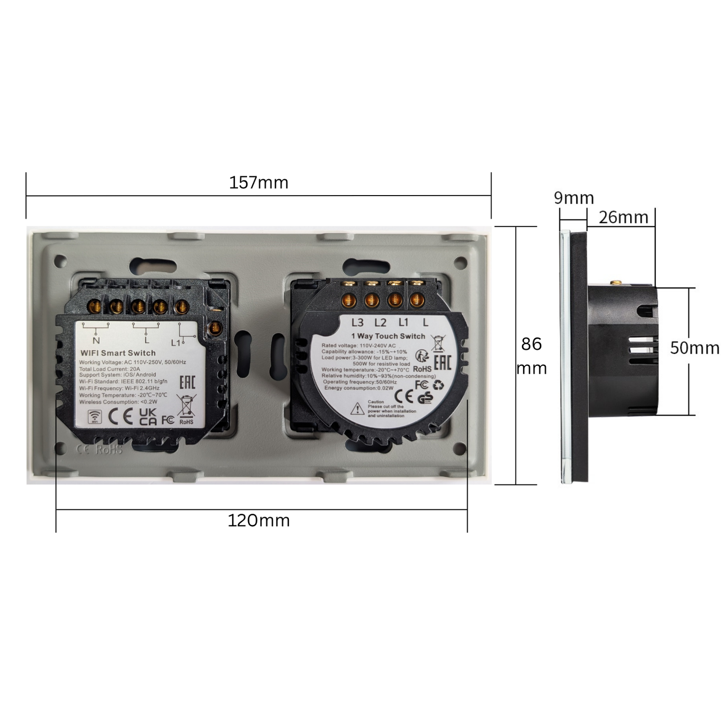 prekidac za kupatilo 3+1 - indikator poleđina