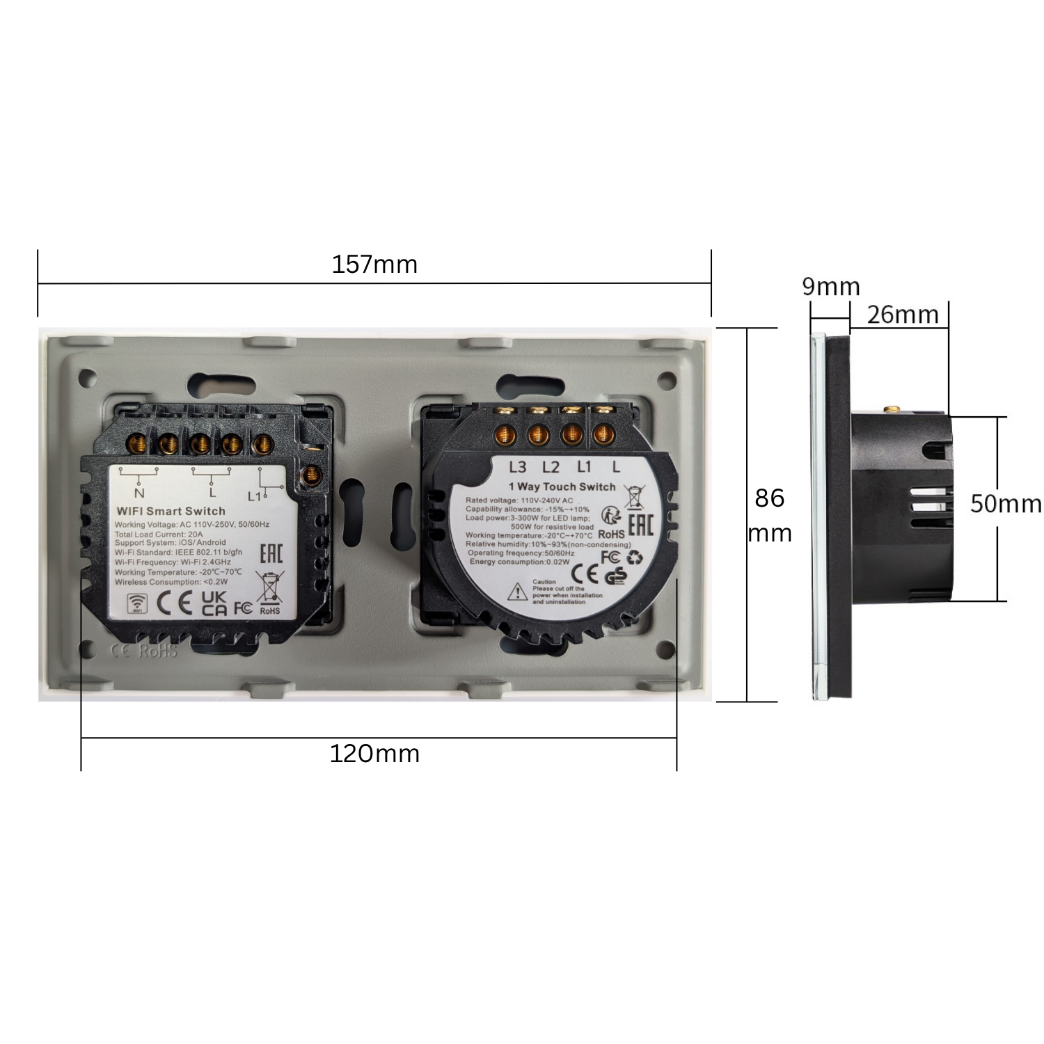 prekidac za kupatilo 3+1 - indikator poleđina
