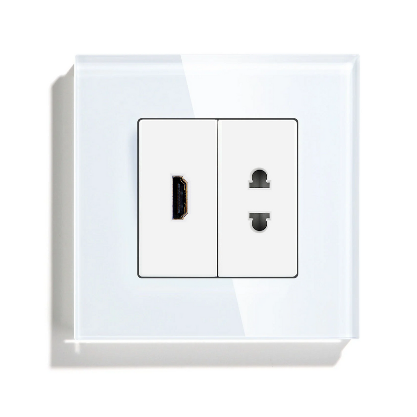 Utičnica euro + HDMI - bela