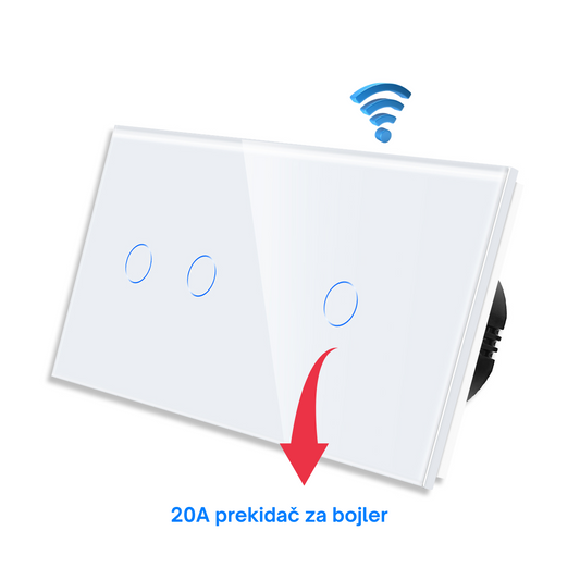 Set za kupatilo 2+1 taster 157x86mm - beli