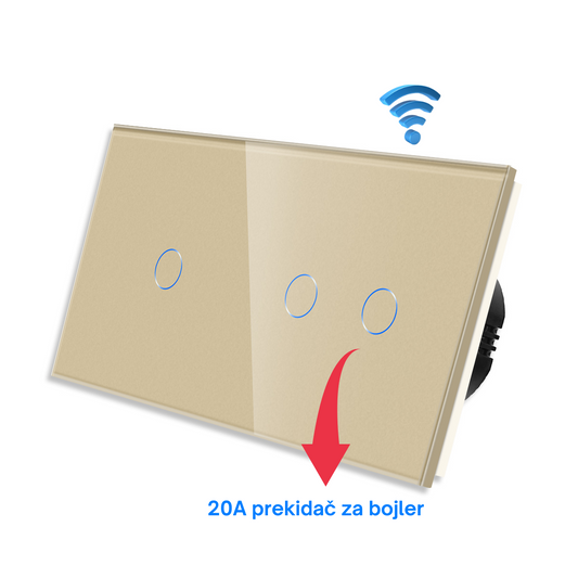 Set za kupatilo 2+1 taster 157x86mm - zlatni