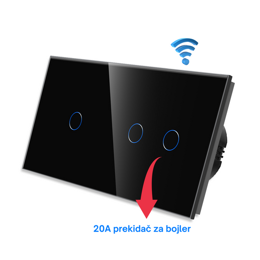 Set za kupatilo 2+1 taster 157x86mm - crni