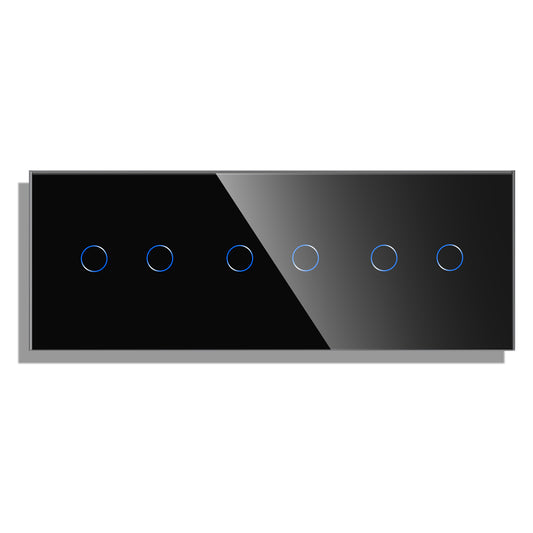 touch prekidac crni 2+2+2 tastera