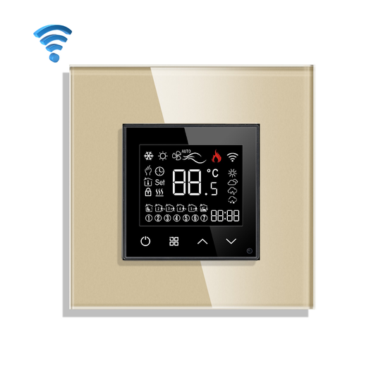 WiFi pametni termostat stakleni panel - zlatni