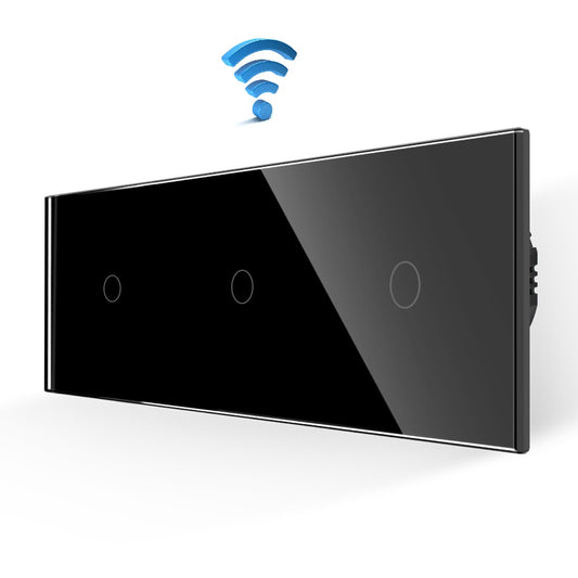 wifi touch prekidac crni 1+1+1 taster 01