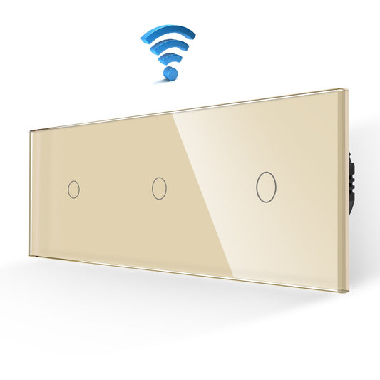 wifi touch prekidac zlatni 1+1+1 taster 01
