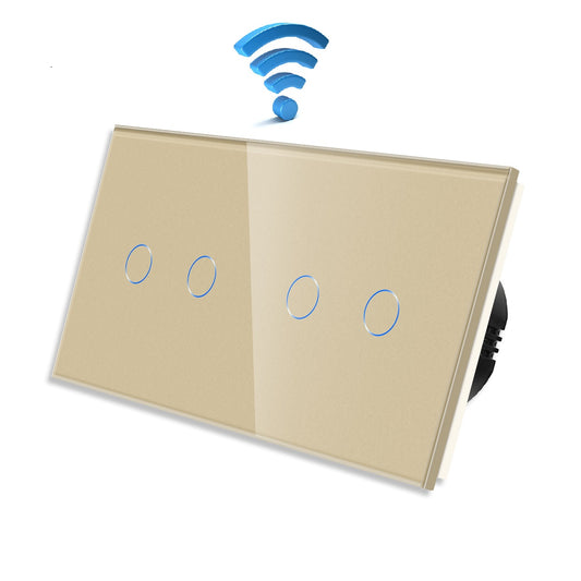wifi touch prekidac zlatni 2+2 tastera