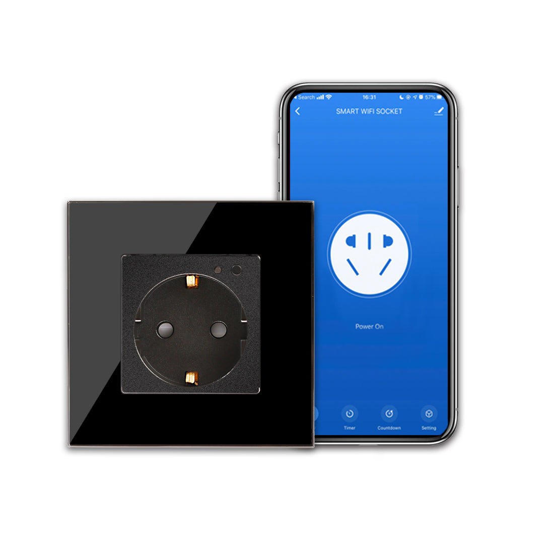 WiFi pametna utičnica - crna