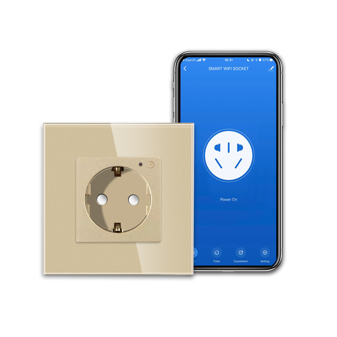 WiFi pametna utičnica - zlatna